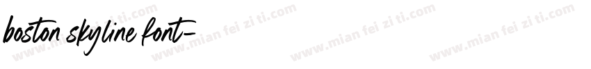 boston skyline font字体转换